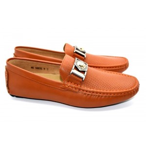 Buckle Leather look Loafers for Men