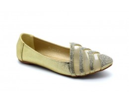 Pointy Mesh Glitter Flat Ballerina Pump Shoes